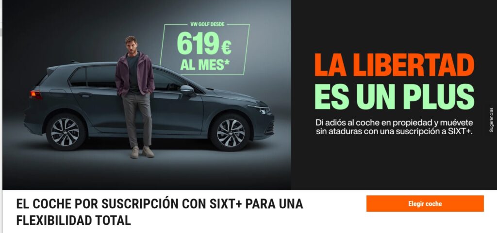 Coches por suscripcion sixt