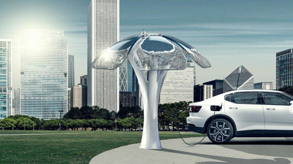 solar botanic trees puntos de recarga polestar coches electricos