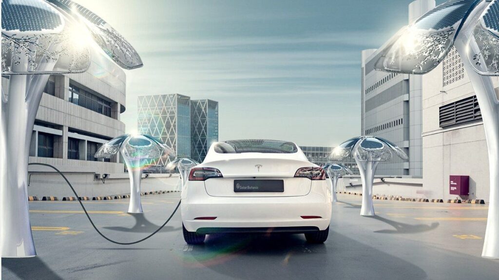 solar botanic trees puntos de recarga tesla coches electricos 2