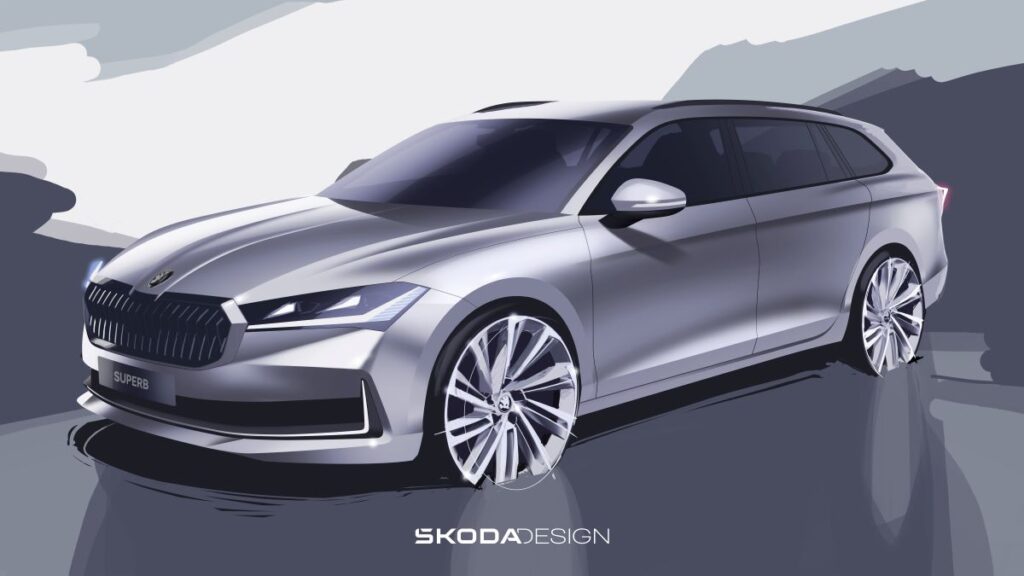 skoda-superb-familiar-2024-boceto-exterior