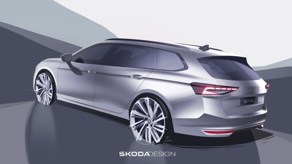 skoda-superb-familiar-2024-boceto-exterior-trasera