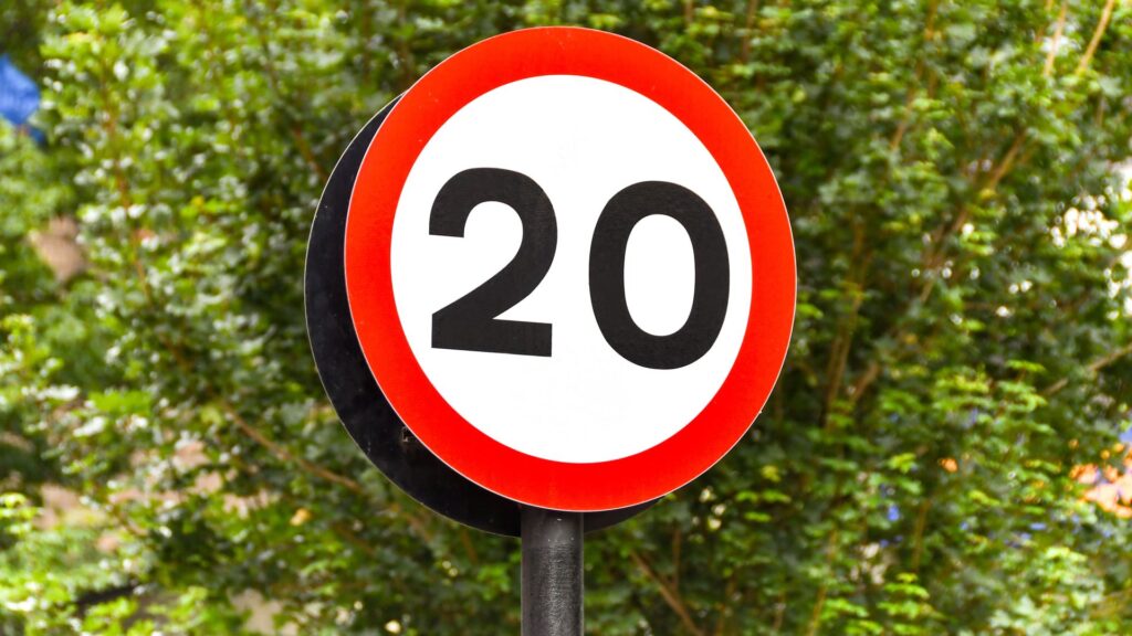 señal limite 20 km