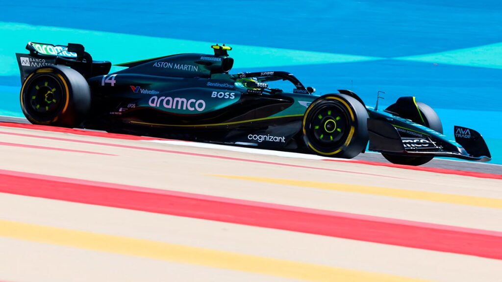 Fernando Alonso en los test de pretemporada de F1 2024