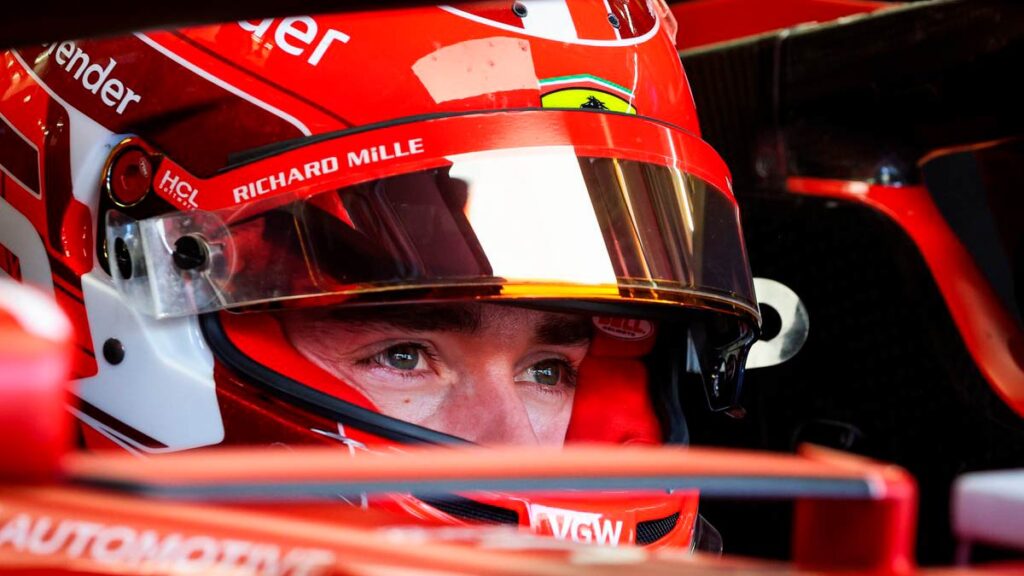 Charles Leclerc en los test de pretemporada 2024