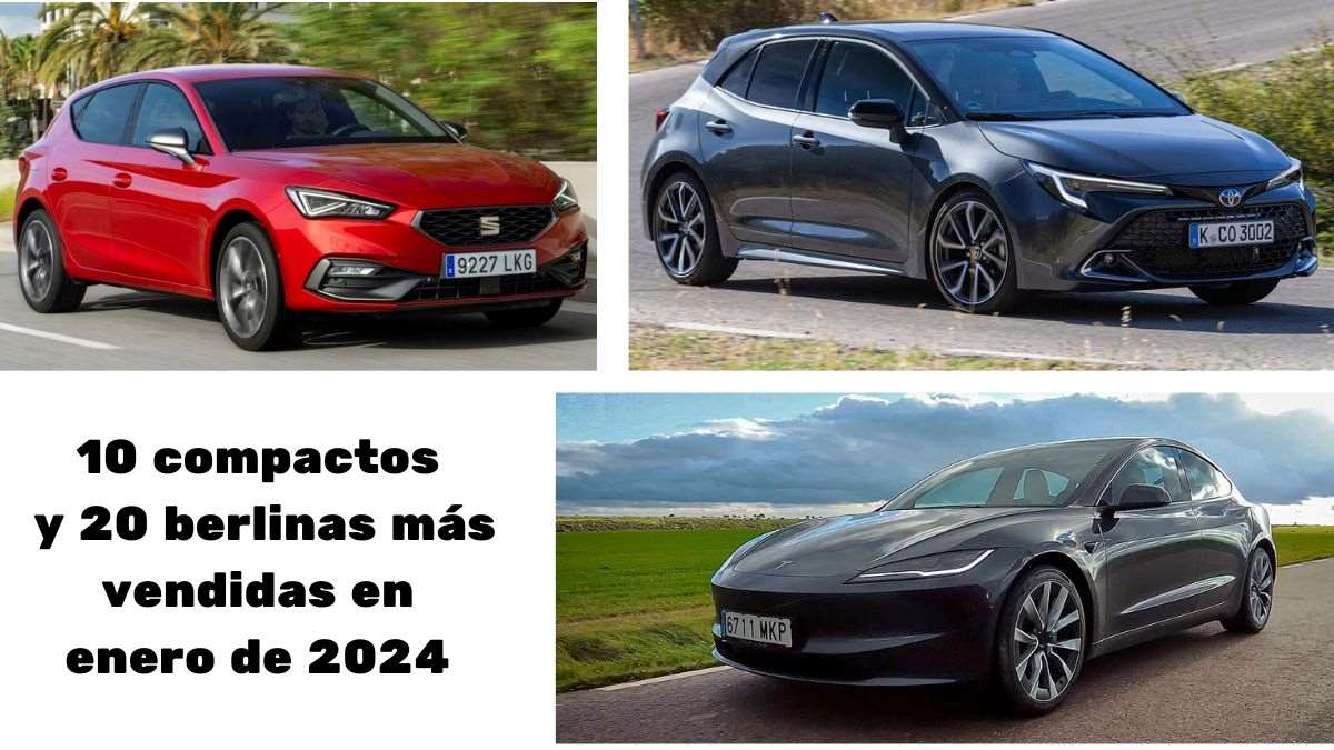 compactos y berlinas más vendidos en enero de 2024