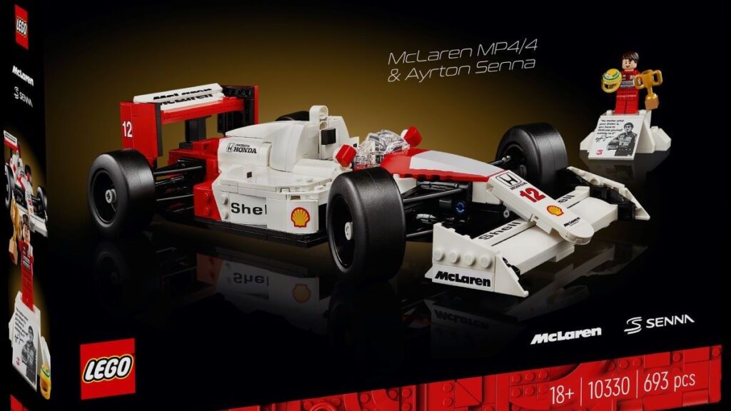 7 nuevos coches de carreras de Lego: McLaren, Mercedes-AMG, BMW... 2 Lego McLaren MP4/4 y Ayrton Senna
