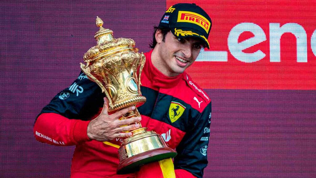 Carlos Sainz en el GP de Silverstone 2022