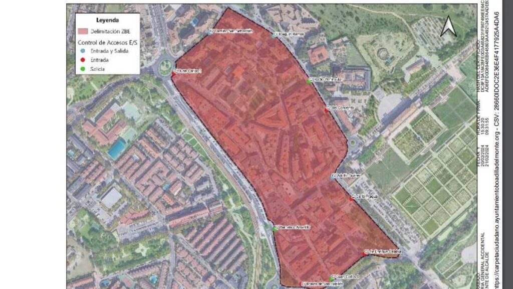 mapa ZBE Boadilla del Monte 