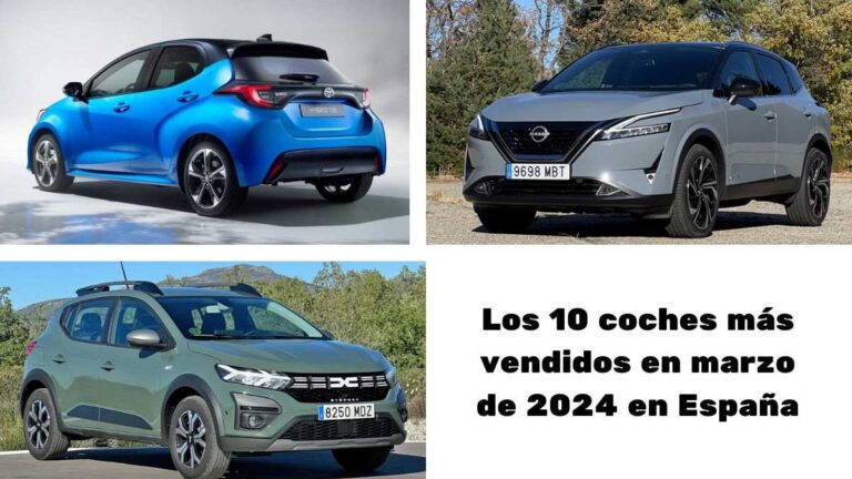 Los 10 coches más vendidos en marzo de 2024 en España
