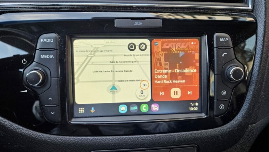 Android Auto adaptador inalambrico menu