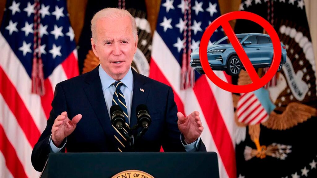 EE.UU . impone a los coches electricos chinos unos aranceles de. ¡hasta el 102