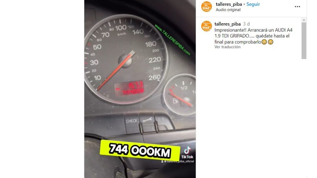 Audi A4 sin aceite arranca