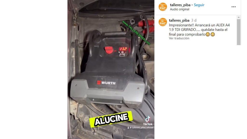 Audi A4 sin aceite arranca