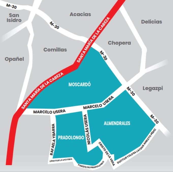 parquímetros Usera zona ser Madrid