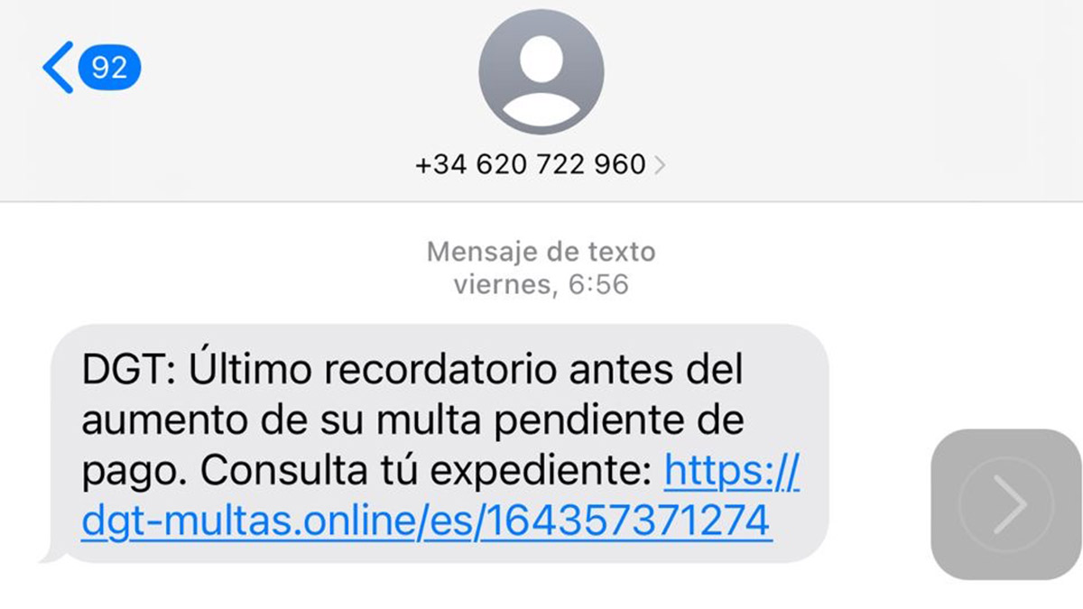 Alerta estafa la DGT advierte sobre las multas falsas enviadas por SMS 00001
