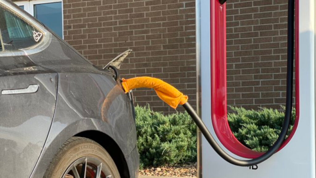 Toalla mojada cargador Tesla