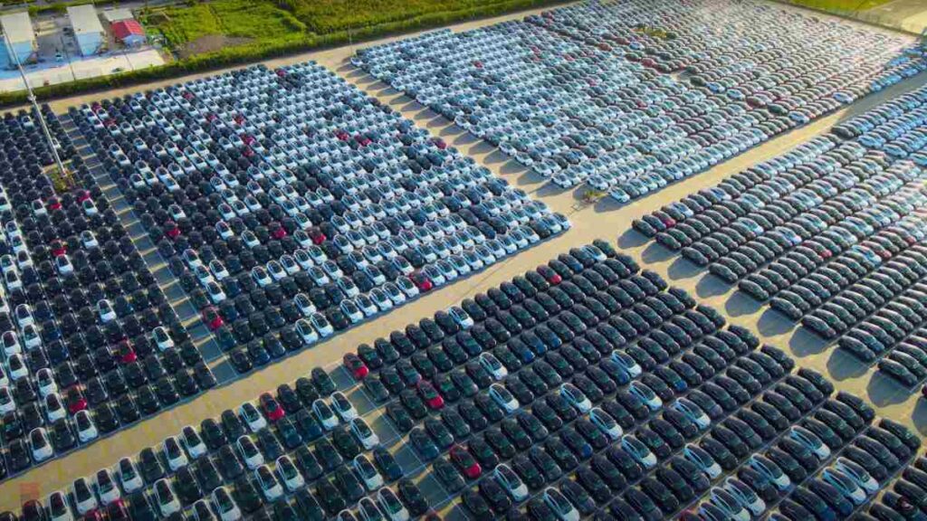 Muchos Tesla en Giga Shanghai