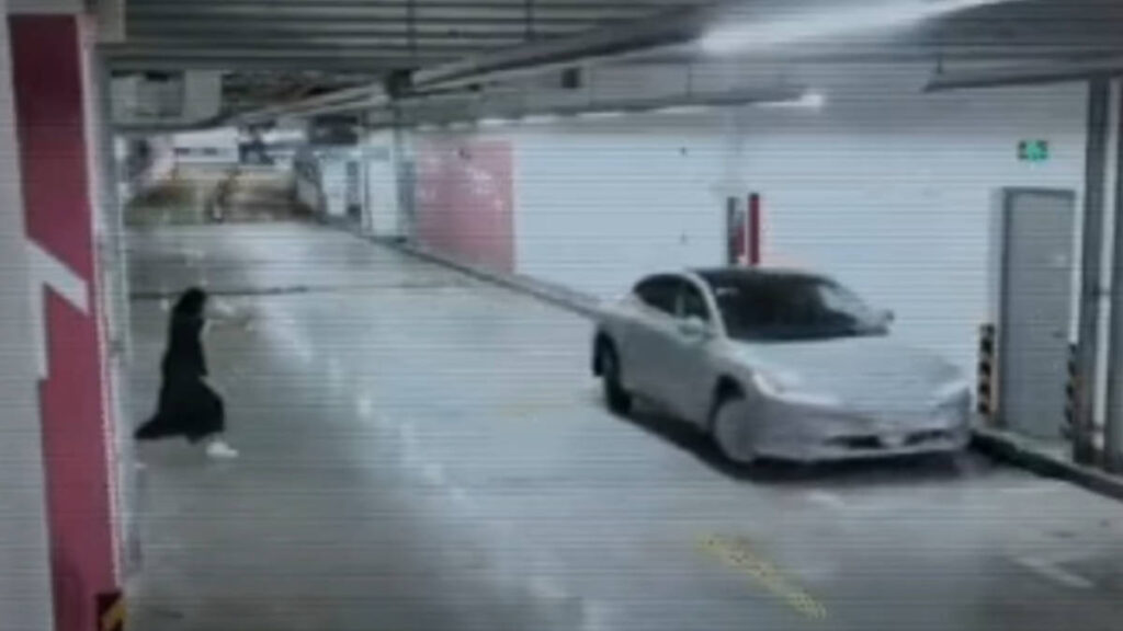 Coche chino que realiza el aparcamiento solo