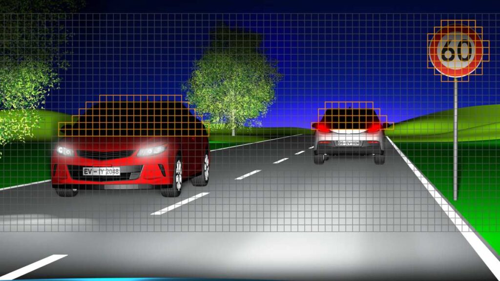 faros Ford siguen mirada conductor