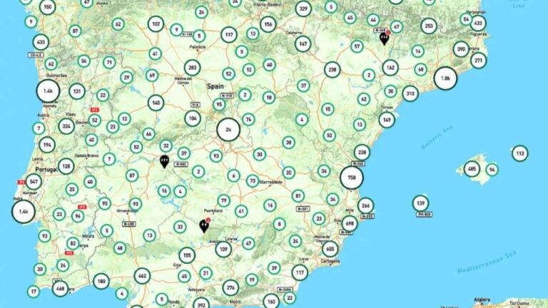 mapa de puntos de carga