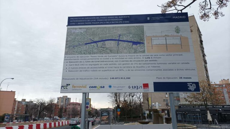Madrid anuncia dos kilómetros más de soterramiento de la A-5. Ahora hasta la Avenida de la Aviación