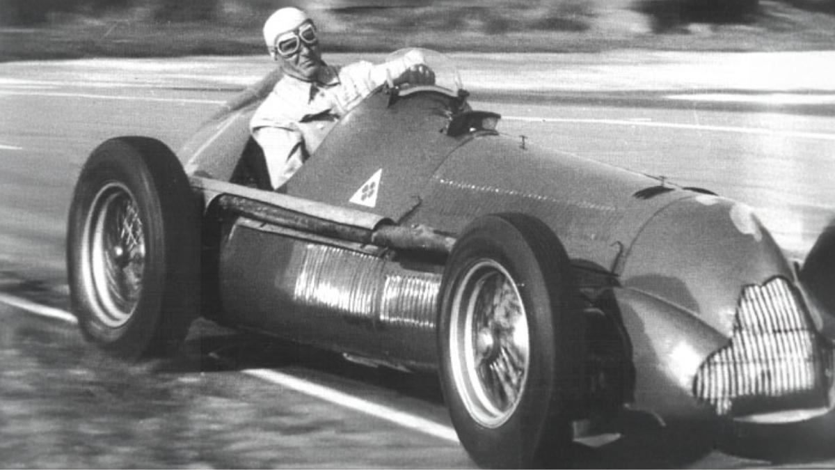 Giuseppe Farina en Silverstone, 1950
