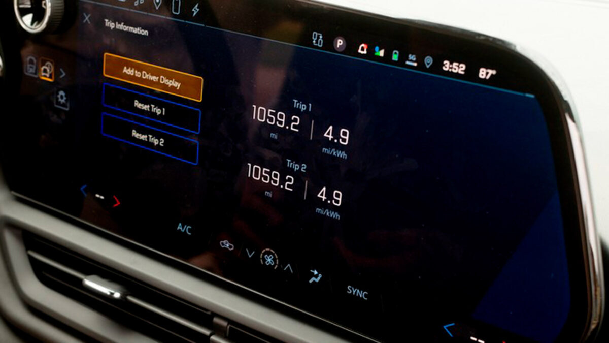Record Chevrolet Sylverado Consumption Screen