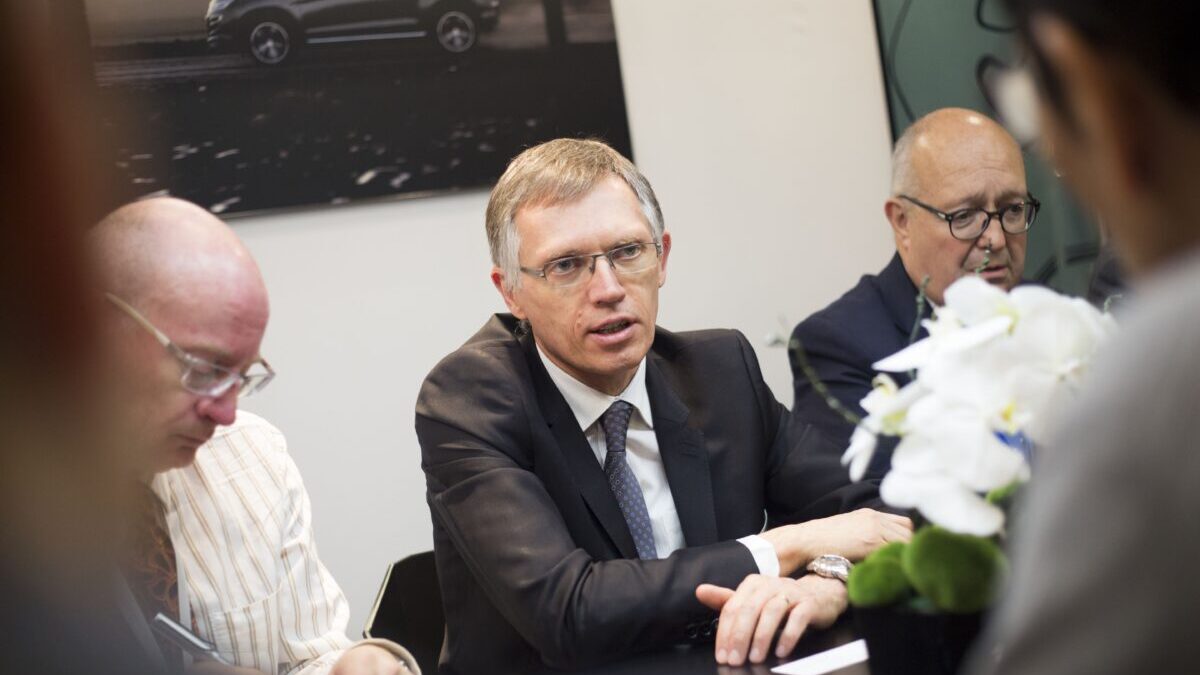 Carlos Tavares en el Shanghai Motor Show Carlos Tavares en el Shanghai Motor Show