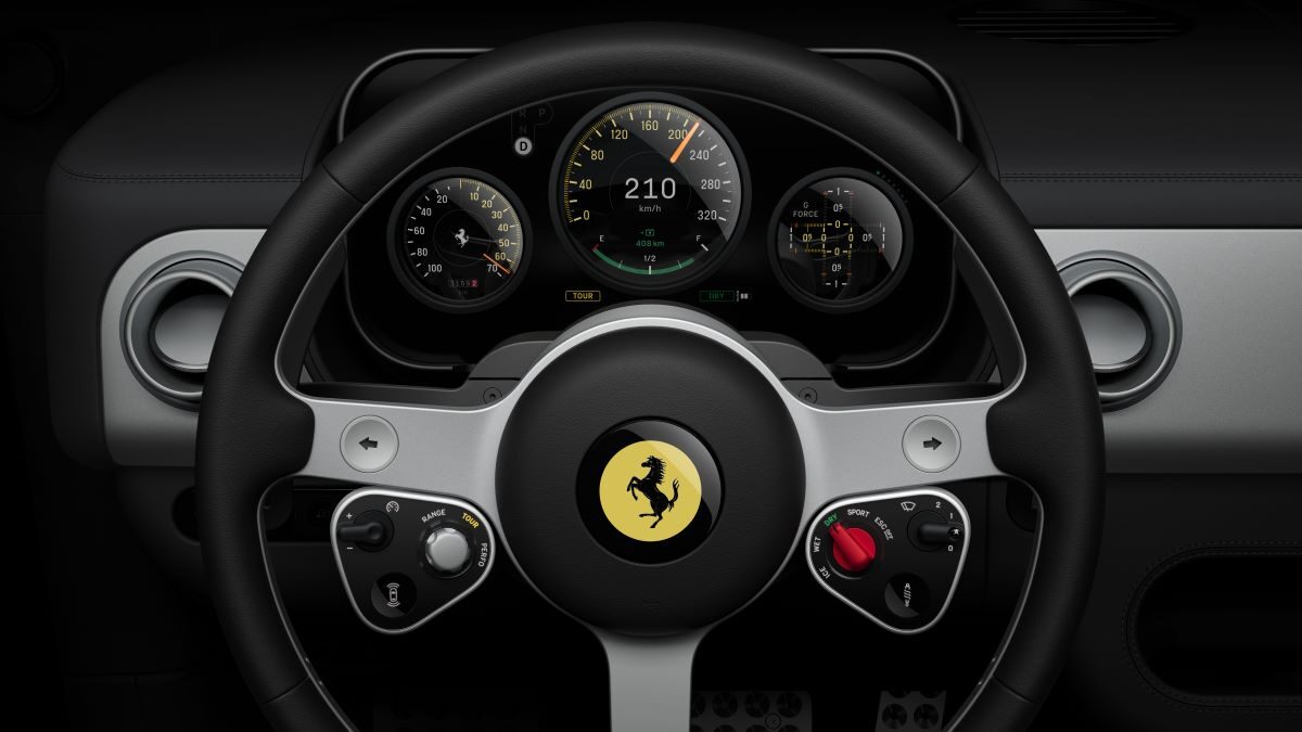 FERRARI LUCE STEERING WHEEL HERO sRGB 6K 72DPI 16X9 FERRARI LUCE STEERING WHEEL HERO sRGB 6K 72DPI 16X9