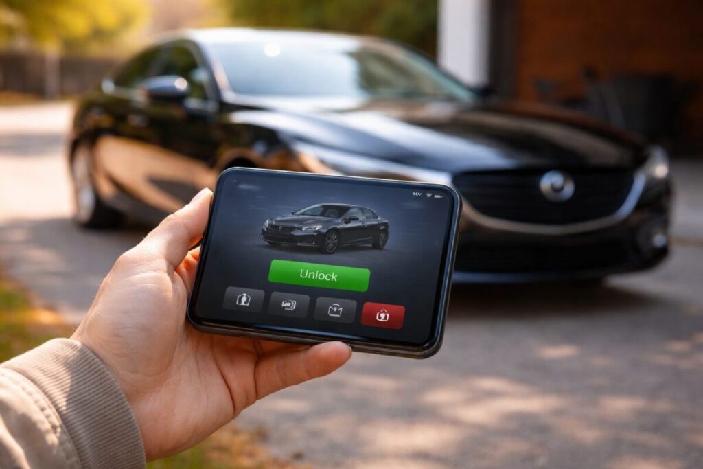 Control remoto del coche a mano