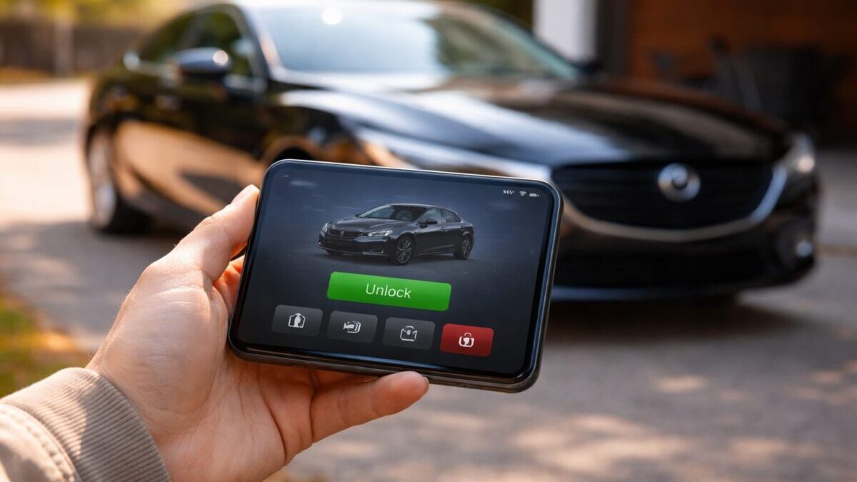 Control remoto del coche a mano