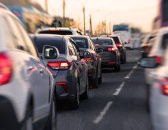 Background,,Blur,,Out,Of,Focus,,Bokeh.,Traffic,Jams,During,Rush