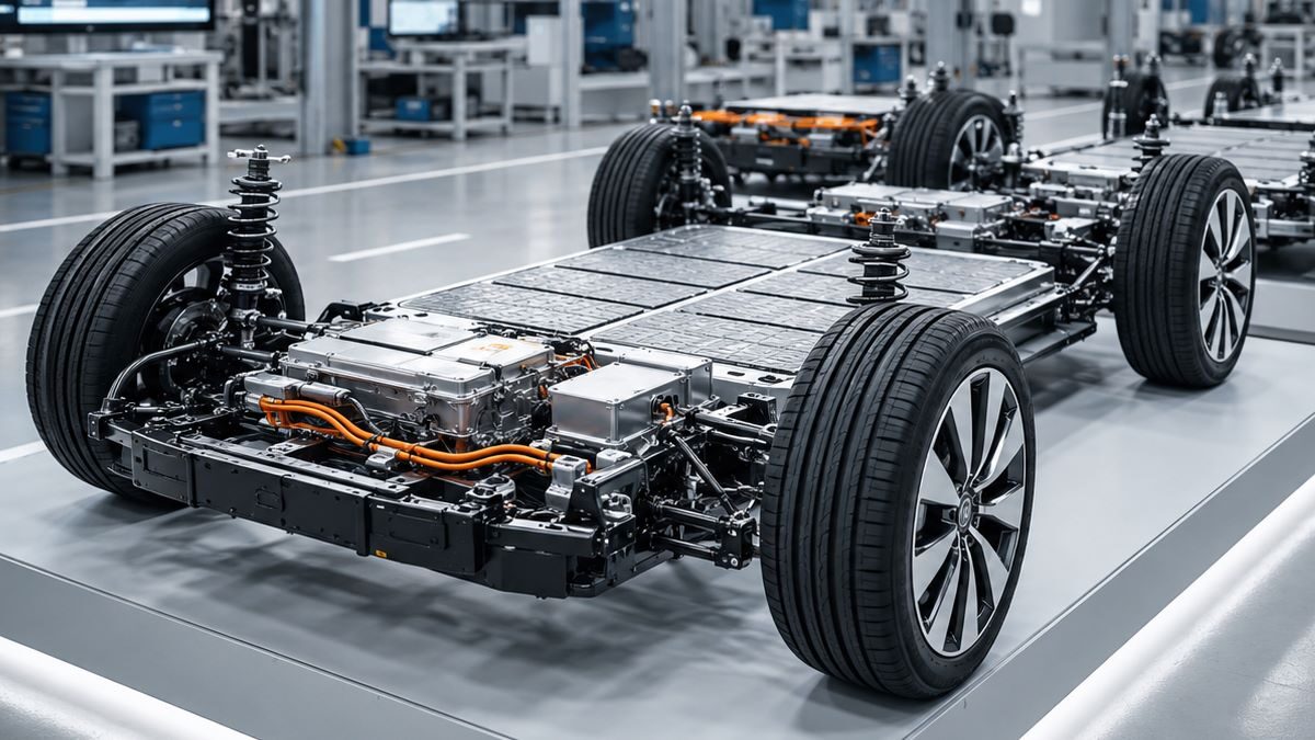plataforma de un coche eléctrico plataforma de un coche eléctrico
