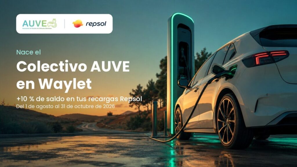 Colectivo AUVE en Waylet: 10% extra de saldo en las recargas de Repsol